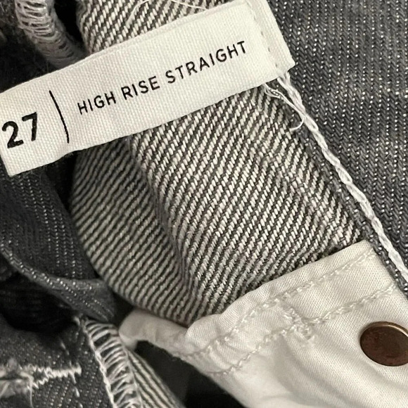 PacSun High Rise Straight Button Fly Jeans Colorblock Y2K Grunge Size 27 - Picture 8 of 11